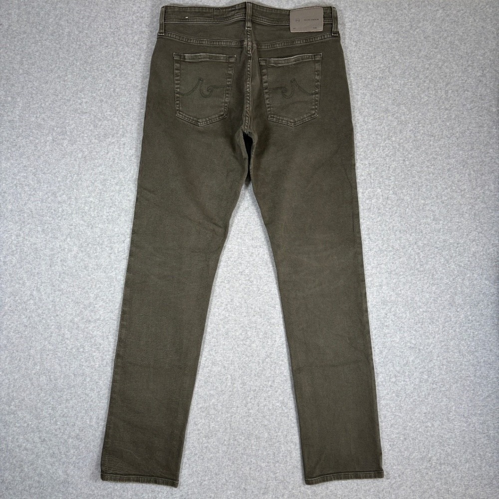 AG Everett Slim Straight Pants Men's 32x33 Olive Green Casual Office Stretch